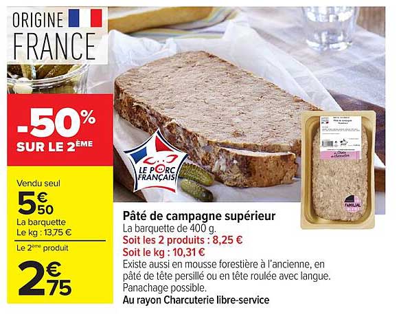 Pâté de campagne supérieur