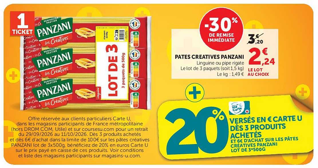 PATES CREATIVES PANZANI
