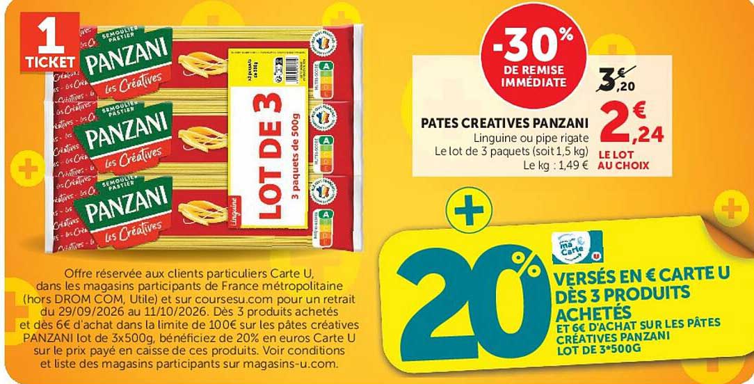 PATES CREATIVES PANZANI