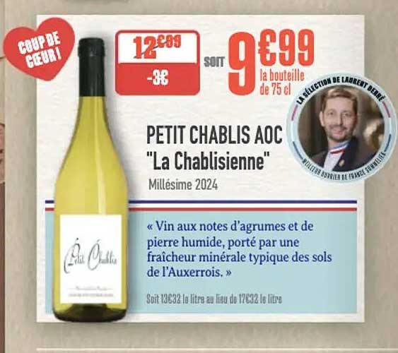PETIT CHABLIS AOC "La Chablisienne" Millésime 2024