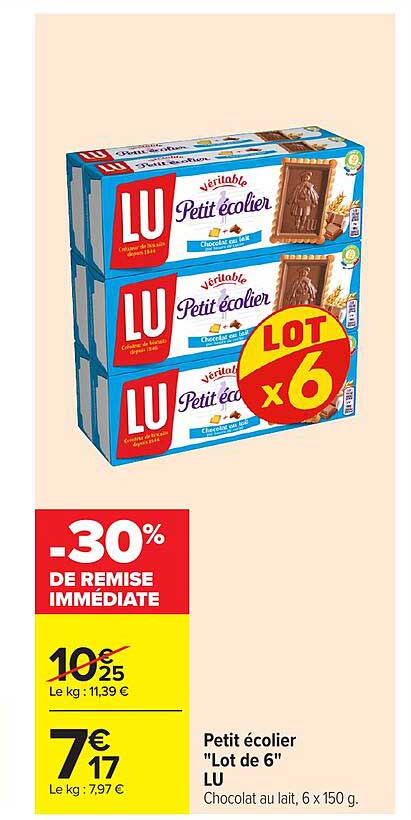 Petit écolier "Lot de 6" LU