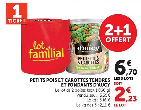 PETITS POIS ET CAROTTES TENDRES ET FONDANTS D'AUCY