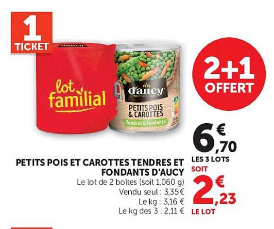 PETITS POIS ET CAROTTES TENDRES ET FONDANTS D'AUCY