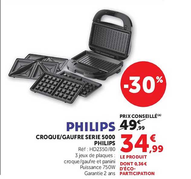 PHILIPS CROQUE/GAUFRE SERIE 5000 PHILIPS