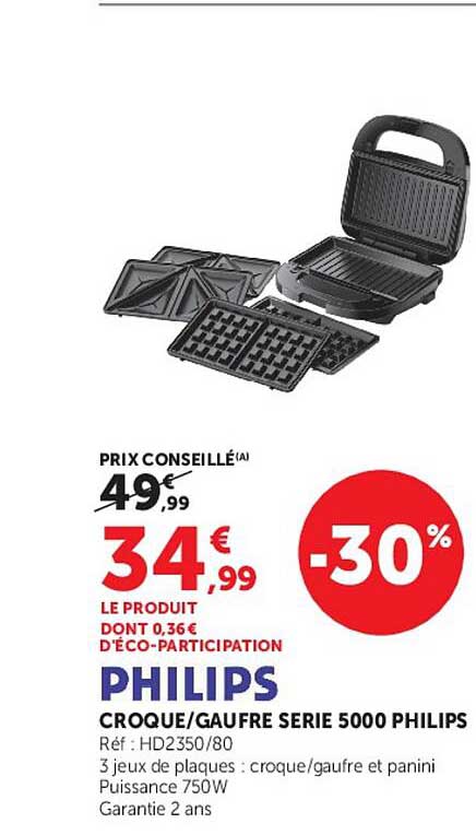 PHILIPS CROQUE/GAUFRE SERIE 5000 PHILIPS