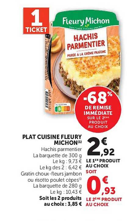 PLAT CUISINE FLEURY MICHON