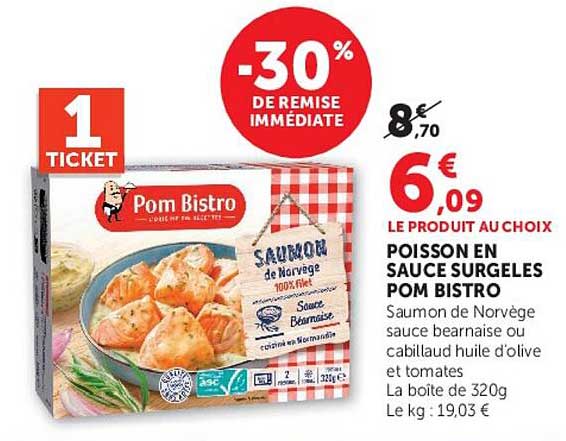 POISSON EN SAUCE SURGELES POM BISTRO