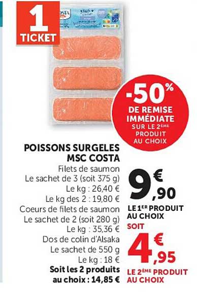 POISSONS SURGELES MSC COSTA