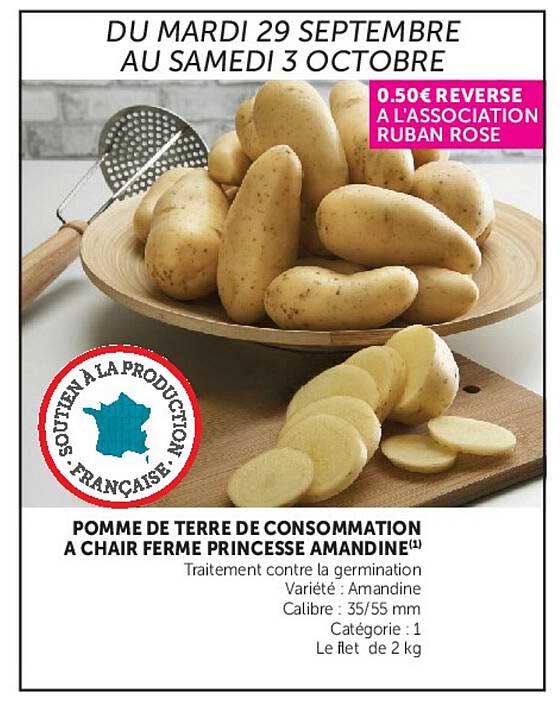 POMME DE TERRE DE CONSOMMATION A CHAIR FERME PRINCESSE AMANDINE