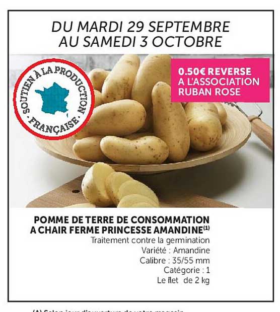 POMME DE TERRE DE CONSOMMATION A CHAIR FERME PRINCESSE AMANDINE