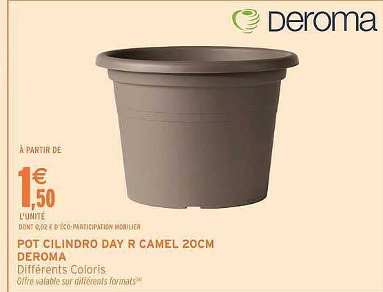 POT CILINDRO DAY R CAMEL 20CM DEROMA