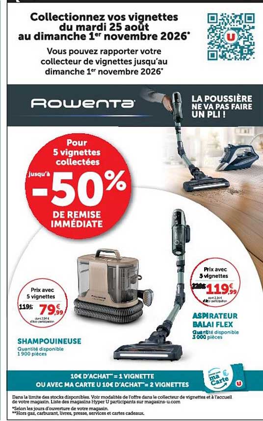 Pour 5 vignettes collectées jusqu'à -50% de remise immédiate