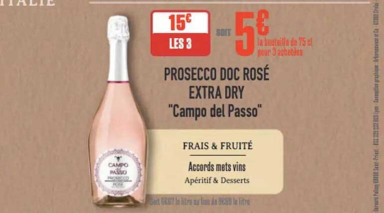 PROSECCO DOC ROSÉ EXTRA DRY "Campo del Passo"