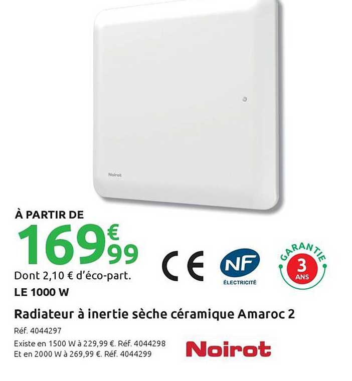 Radiateur à inertie sèche céramique Amaroc 2