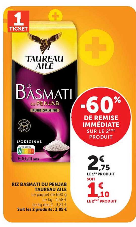 RIZ BASMATI DU PENJAB TAUREAU AILE