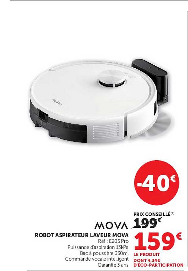 ROBOT ASPIRATEUR LAVEUR MOVA