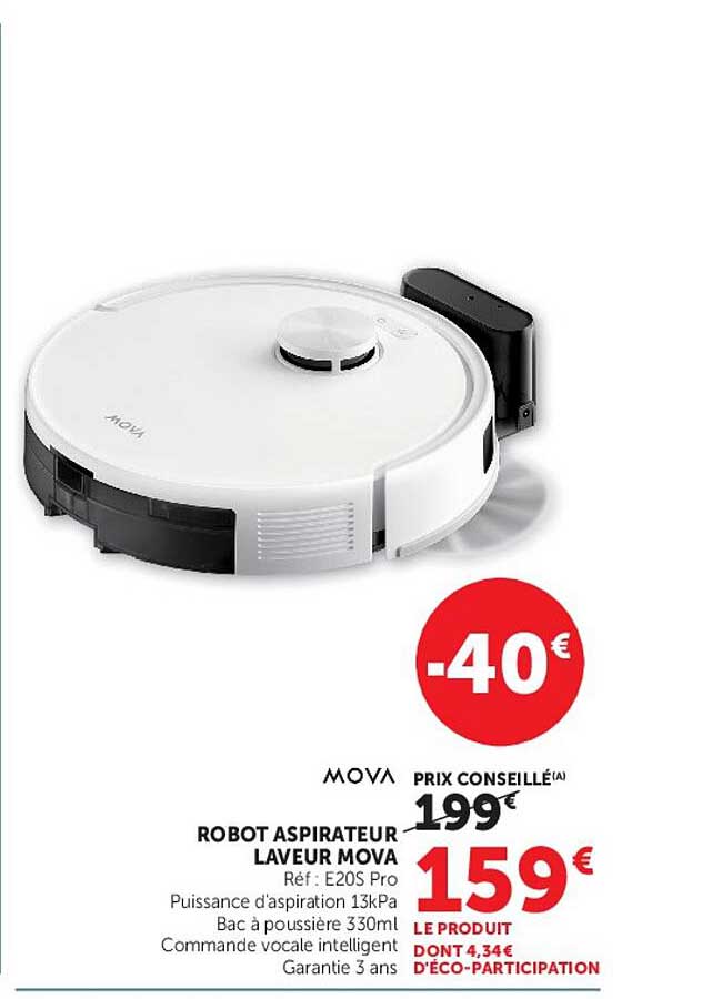 ROBOT ASPIRATEUR LAVEUR MOVA