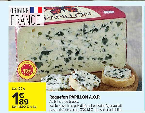 Roquefort PAPILLON A.O.P.