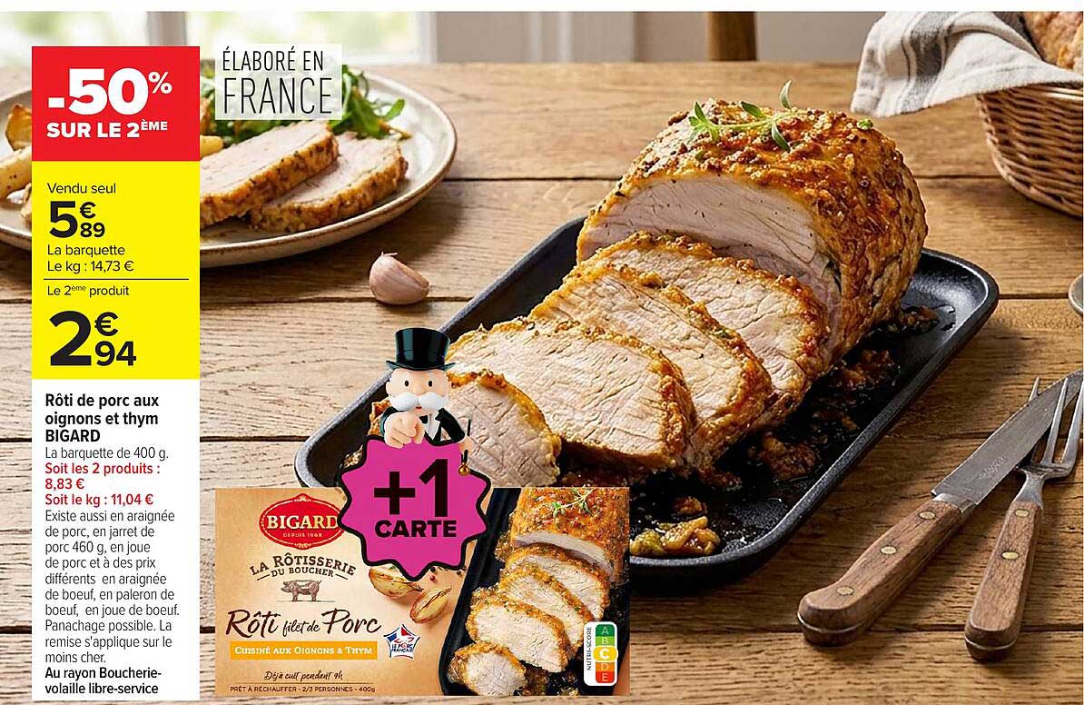 Rôti de porc aux oignons et thym BIGARD