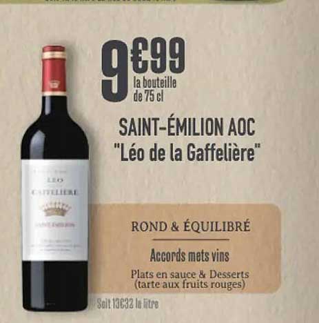 SAINT-ÉMILION AOC "Léo de la Gaffelière"