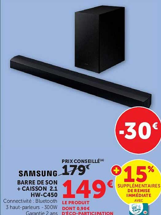 SAMSUNG BARRE DE SON + CAISSON 2.1 HW-C450
