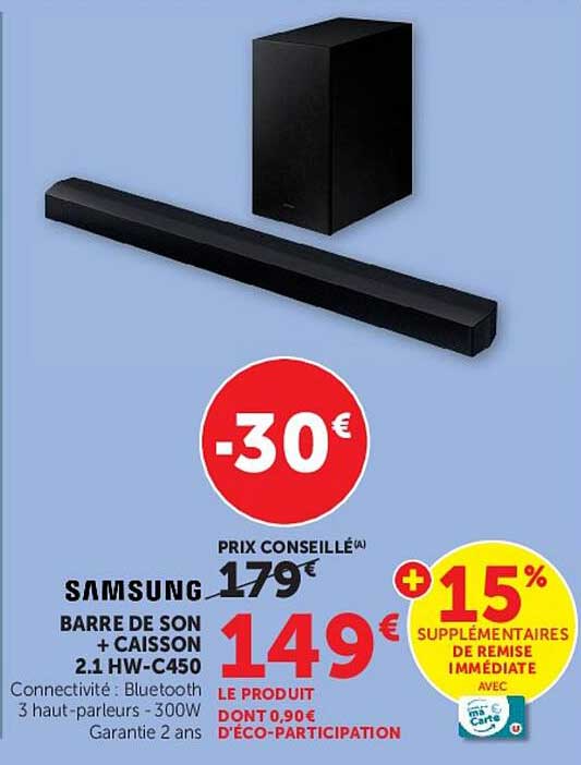 SAMSUNG BARRE DE SON + CAISSON 2.1 HW-C450