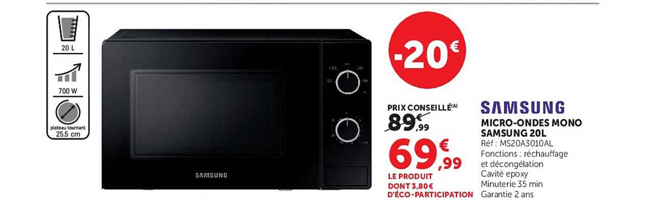 SAMSUNG MICRO-ONDES MONO SAMSUNG 20L