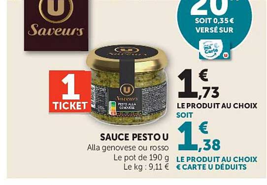 SAUCE PESTOU Alla genovese ou rosso