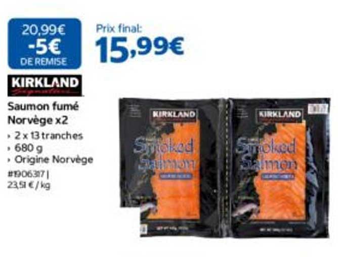 Saumon fumé Norvège x2