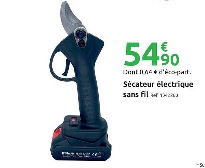 Sécateur électrique sans fil