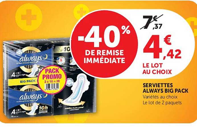 SERVIETTES ALWAYS BIG PACK