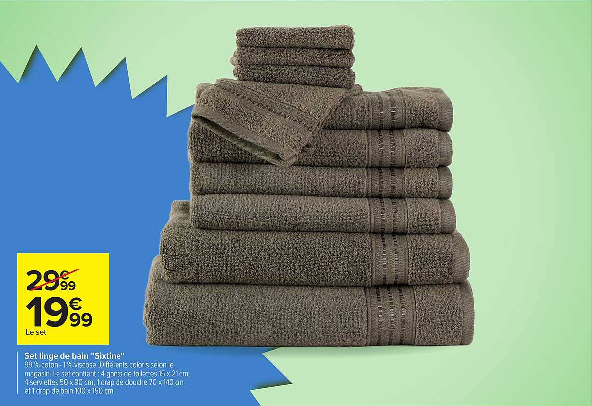 Set linge de bain "Sixtine"