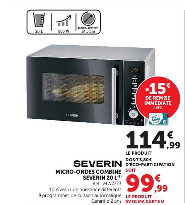 SEVERIN MICRO-ONDES COMBINE SEVERIN 20 L