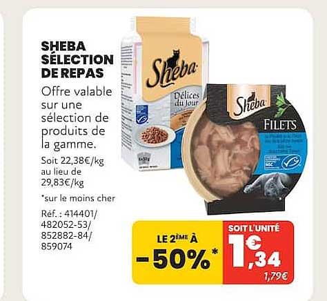 SHEBA SELECTION DE REPAS