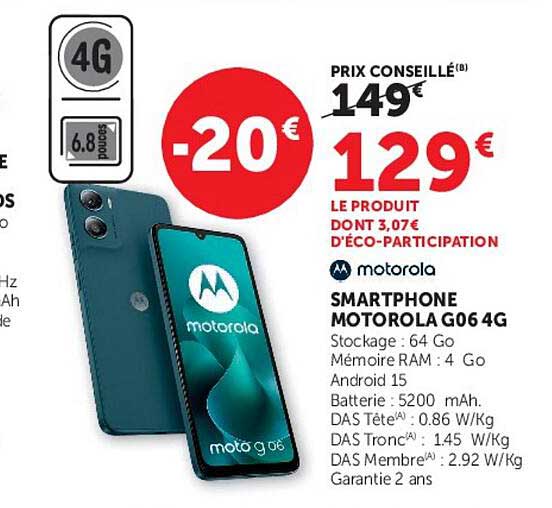 SMARTPHONE MOTOROLA G06 4G