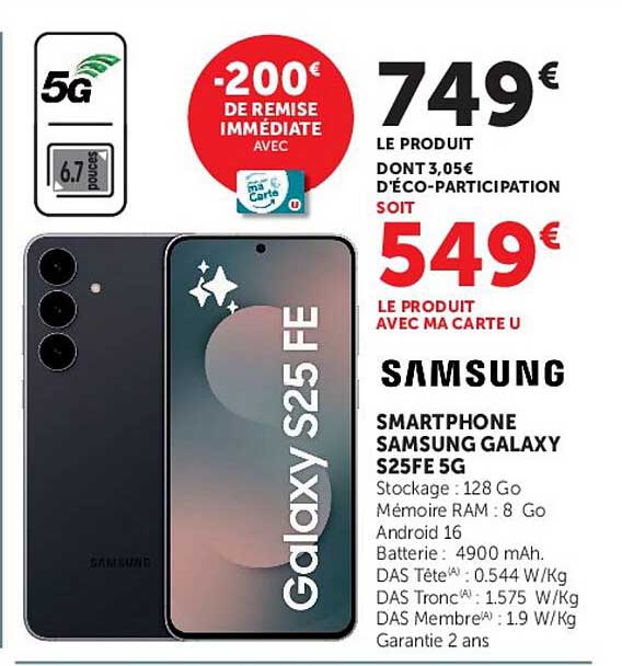 SMARTPHONE SAMSUNG GALAXY S25FE 5G