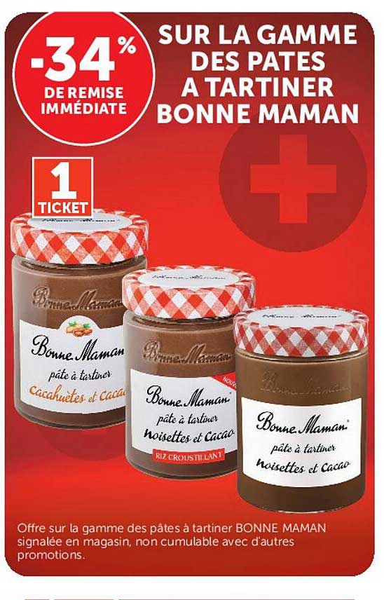 SUR LA GAMME DES PATES A TARTINER BONNE MAMAN