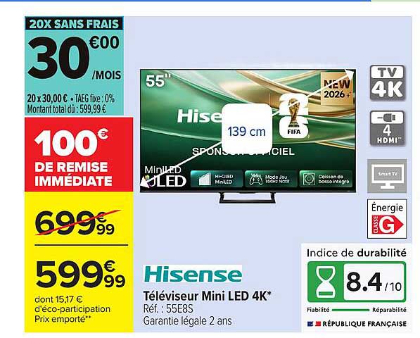 Téléviseur Mini LED 4K*