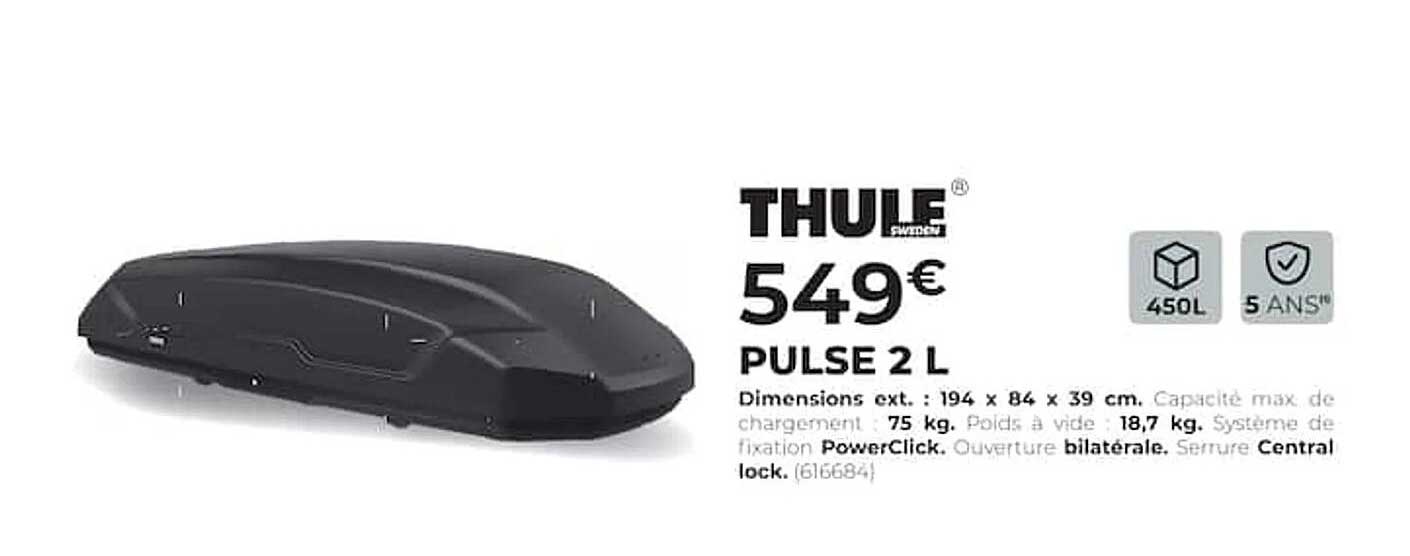 THULE SWEDEN 549€ PULSE 2 L
