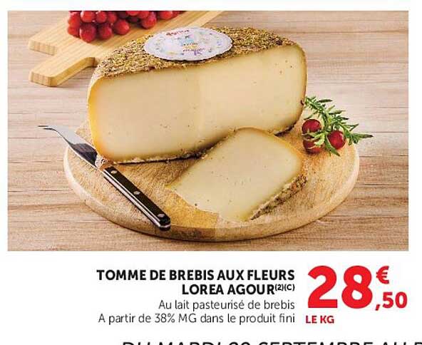 TOMME DE BREBIS AUX FLEURS LOREA AGOUR (2C)