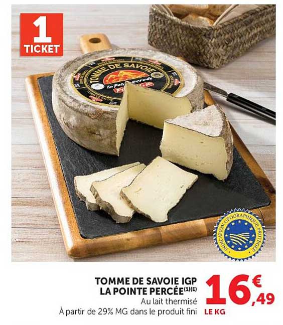 TOMME DE SAVOIE IGP LA POINTE PERCÉE
