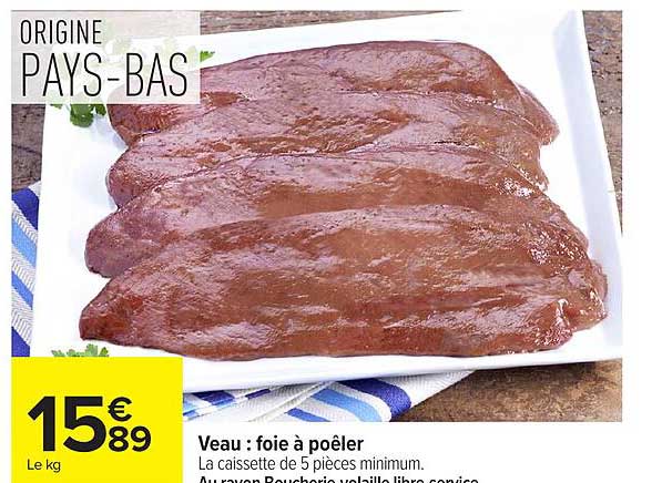 Veau : foie à poêler