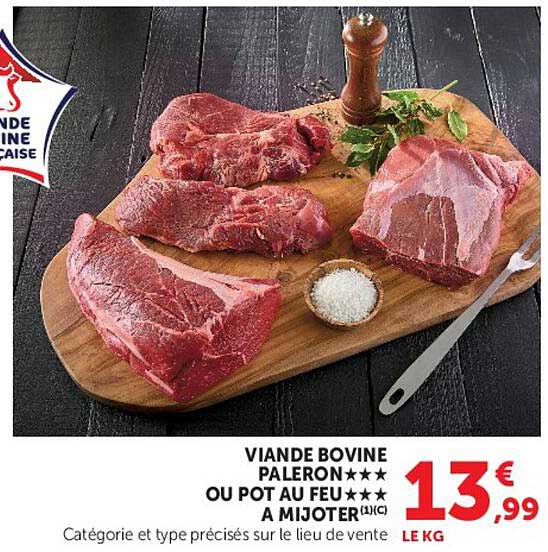 VIANDE BOVINE PALERON*** OU POT AU FEU*** A MIJOTER