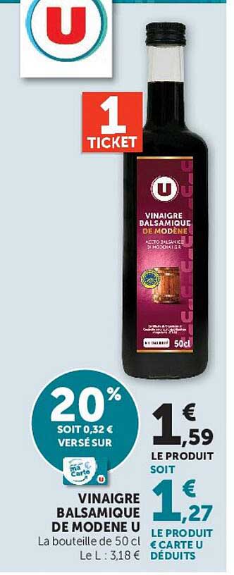 VINAIGRE BALSAMIQUE DE MODENE U