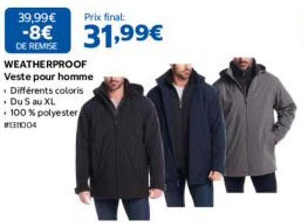 WEATHERPROOF Veste pour homme