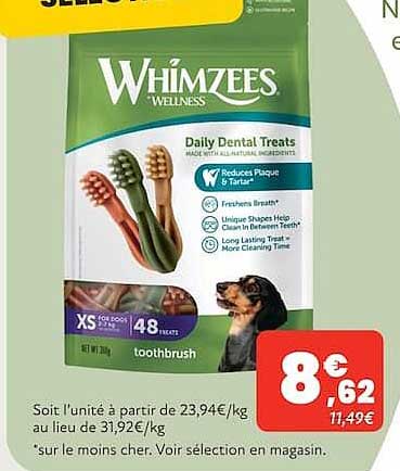 WHIMZEES Wellness Daily Dental Treats