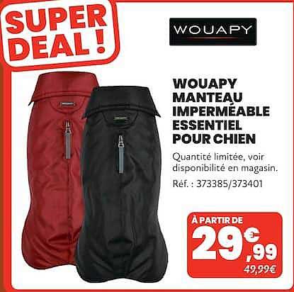 WOUAPY MANTEAU IMPERMÉABLE ESSENTIEL POUR CHIEN