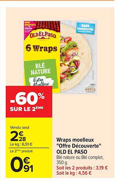 Wraps moelleux "Offre Découverte" OLD EL PASO