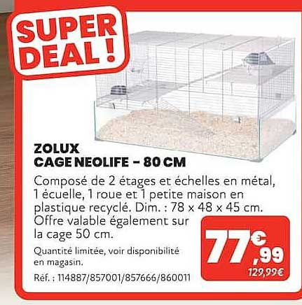 ZOLUX CAGE NÉOLIFE – 80 CM