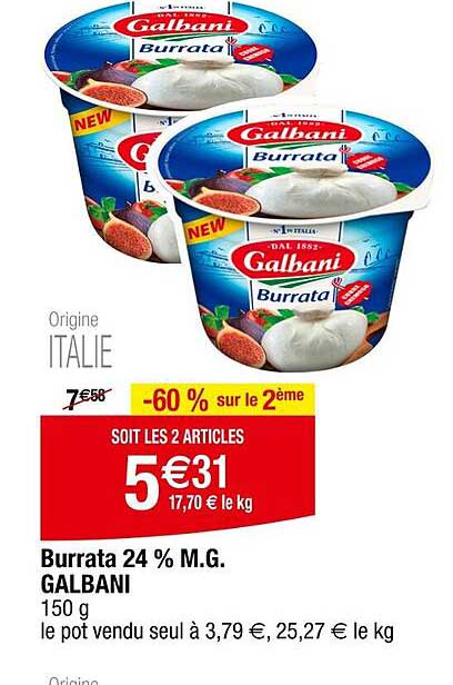 Burrata 24 % M.G. GALBANI